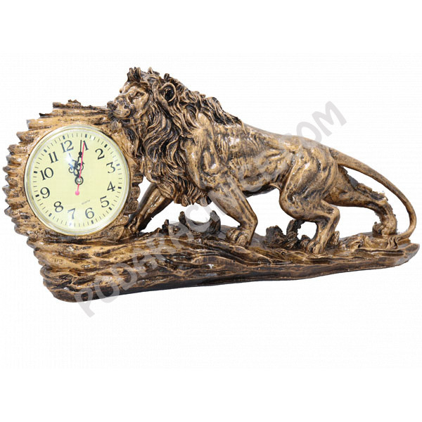 Фигура лъв с часовник