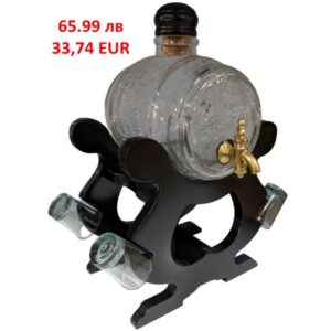 Стъклена бъчва с чаши11