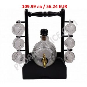 Стъклено буре с чашки 1л